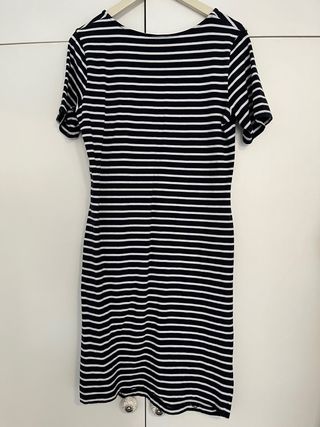 Vestido rayas azul marino y blanco