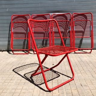 6 Sillas vintage plegables diseño FEDERICO GINER