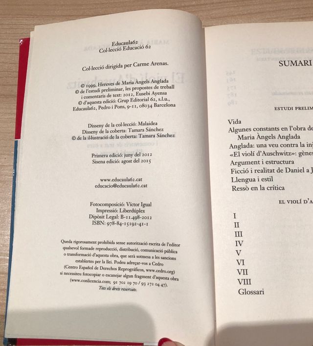 El Violí d'Auschwitz - Maria Àngels Anglada