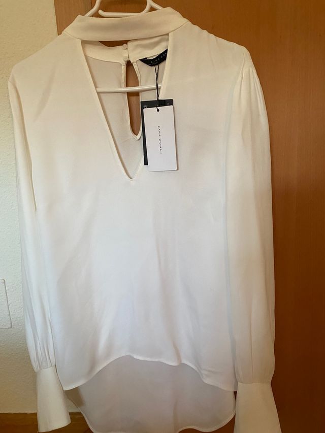 Blusa Blanca talla L ZARA