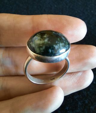 Anillo de Jade Jadeita y Plata de Ley de México