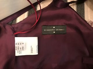 Vestido fiesta Roberto Verino T 38 color berenjena