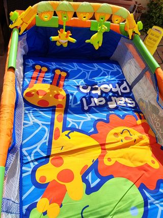 CUNA PARQUE DOBLE ALTURA CON CAMBIADOR