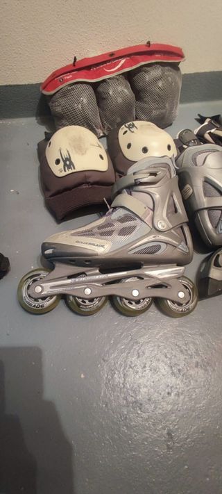 patines + protecciones + funda