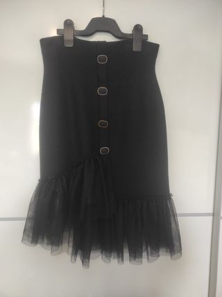 Falda negra con tul talla única sin estrenar