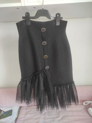 Falda negra con tul talla única sin estrenar