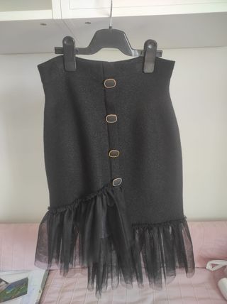 Falda negra con tul talla única sin estrenar