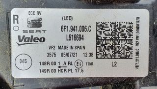 VENDO FARO DERECHO LED SEAT ARONA 2022