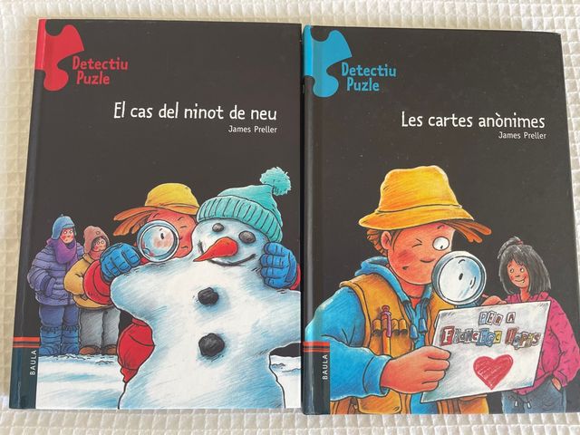 2 libros lectura juvenil. Catalan, Detectiu Puzzle
