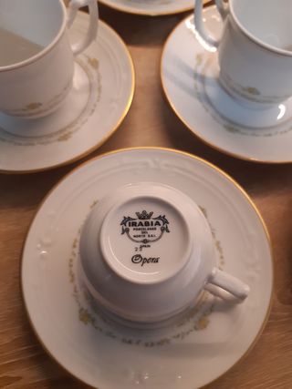 Juego café porcelana Irabia