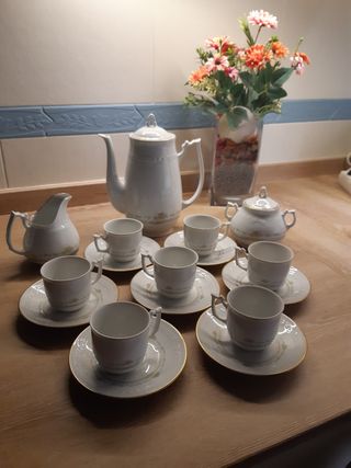 Juego café porcelana Irabia
