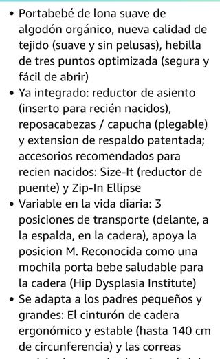 Manduca, mochila portabebes