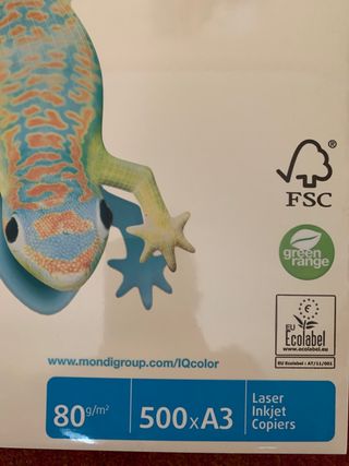 Papel Extra A3 fotocopias, impresoras láser 
