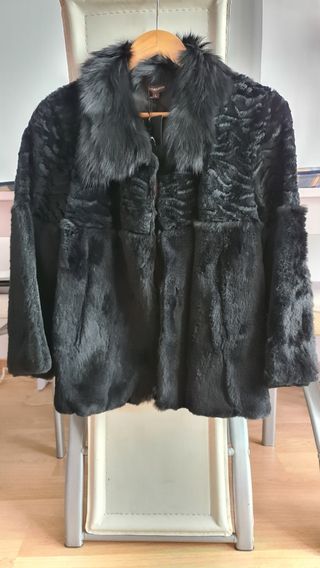 Abrigo piel conejo