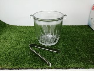 Cubitera Bormioli cristal c/ pinzas. Serie Moncayo