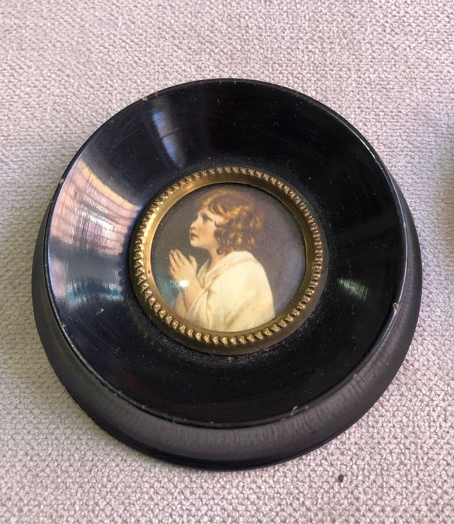 Coppia di quadri antichi con immagine