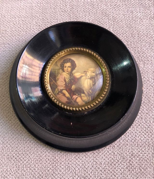 Coppia di quadri antichi con immagine