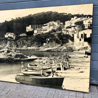 Antiguo cuadro foto vintage 1960 Calella