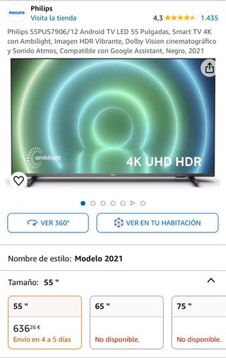 Television Philips 55PUS7906 4K UHD HDR