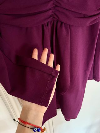 Vestido morado de Mariquita Trasquilá 