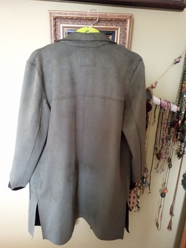 Chaqueta 3/4 antilina verde caqui