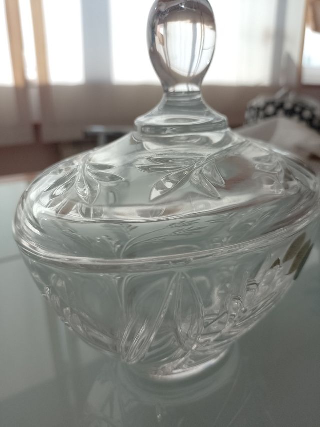 Porta bon bon ovale in cristallo RCR