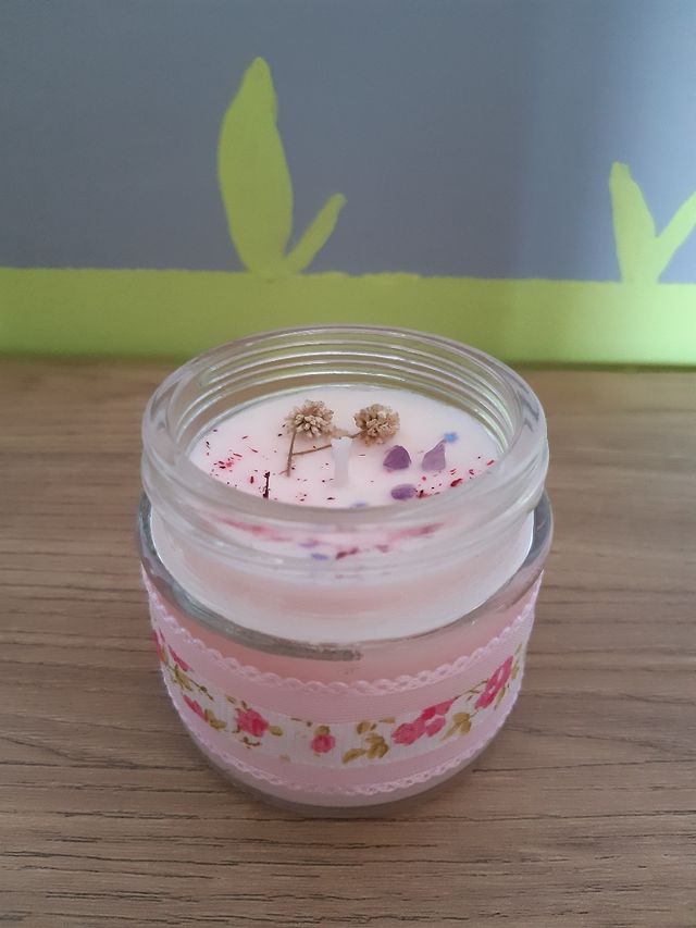 Velas esencia de rosa, soja ecológica