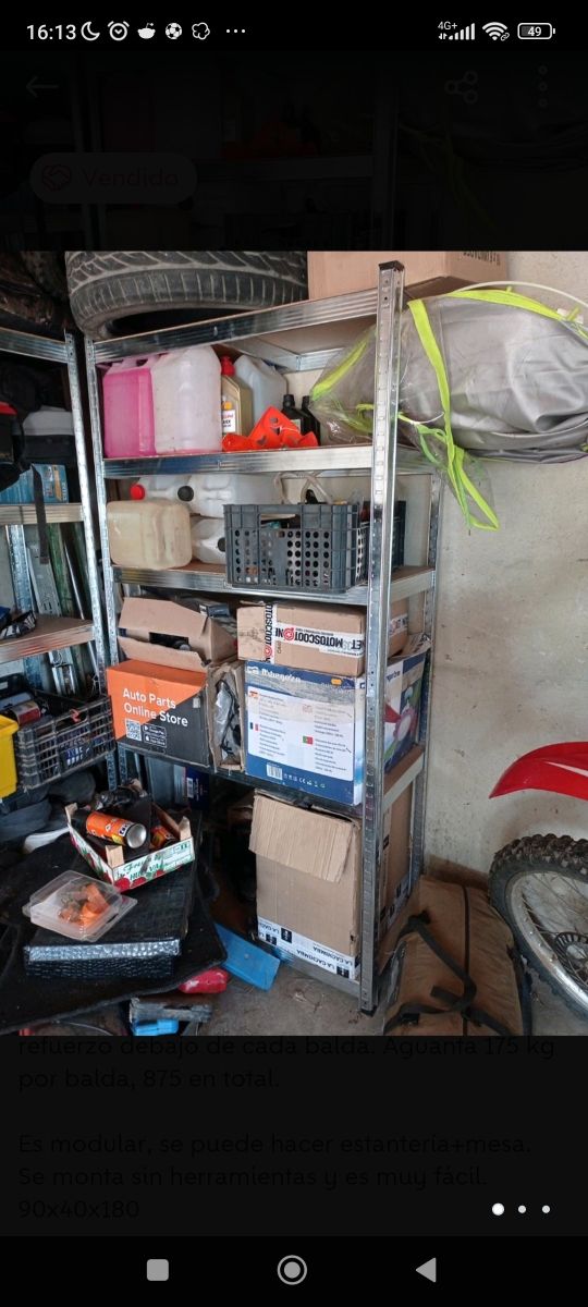 Estantería muy resistente. 5 baldas. Nueva.