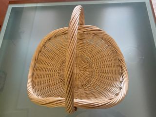 Cesta Mimbre Nueva Ovalada con Asa