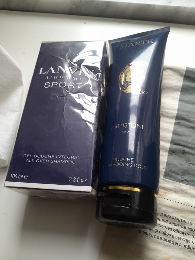 Set 2 gel douche uomo lanvin e battistoni