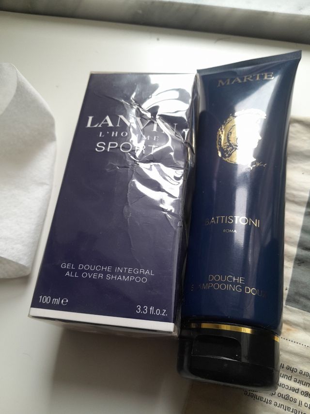 Set 2 gel douche uomo lanvin e battistoni