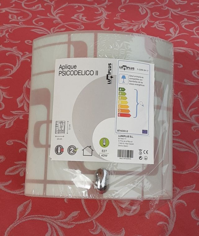 Aplique de pared, cristal, Leroy Merlin