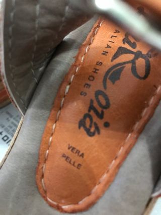 Sandalo con zeppa in pelle N.40 - LauRoia