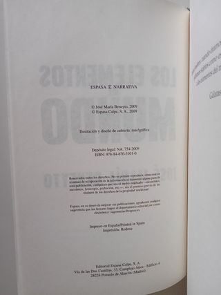 Los Elementos del Mundo. José María Beneyto.