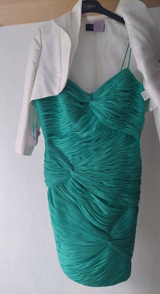 Vestido de fiesta verde esmeralda