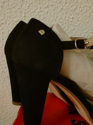 zapatos  negros de ante talla 37