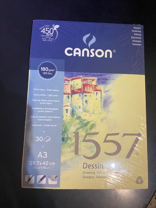 Caja Derwent 24 + Bloc A3 JA557 Canson Dibujo