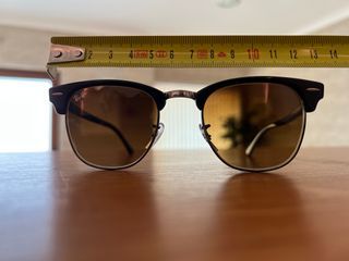 Ray-Ban Clubmaster Black Frame Brown Lens