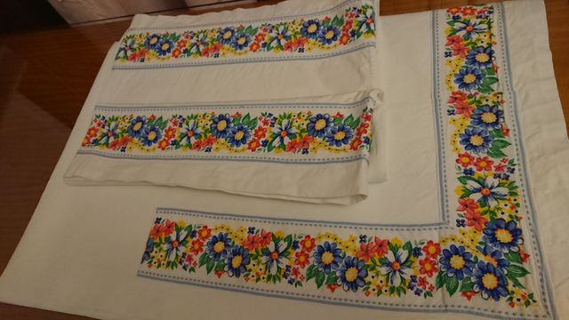 Antigua sábana, almohadón, algodón, cama 90  y 105