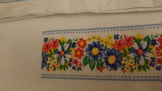 Antigua sábana, almohadón, algodón, cama 90  y 105