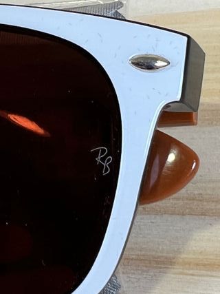 Ray-Ban New Wayfarer White Frame Red Mirrored Lens