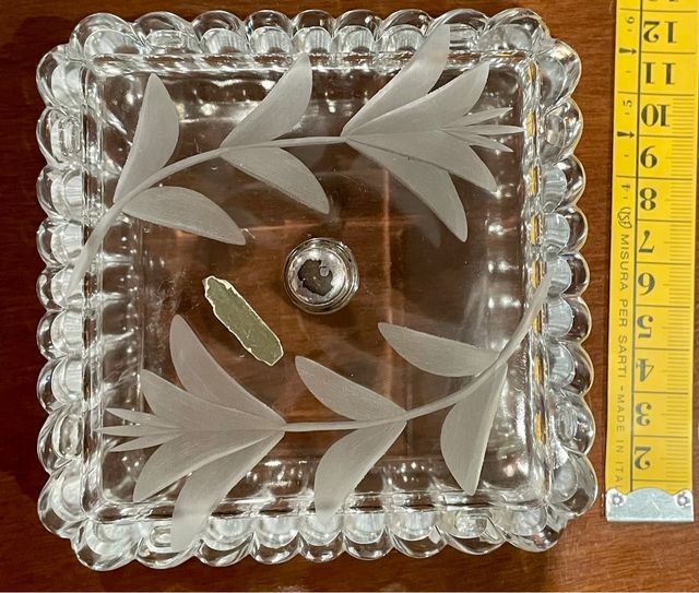 Cajita talla de cristal de bohemia