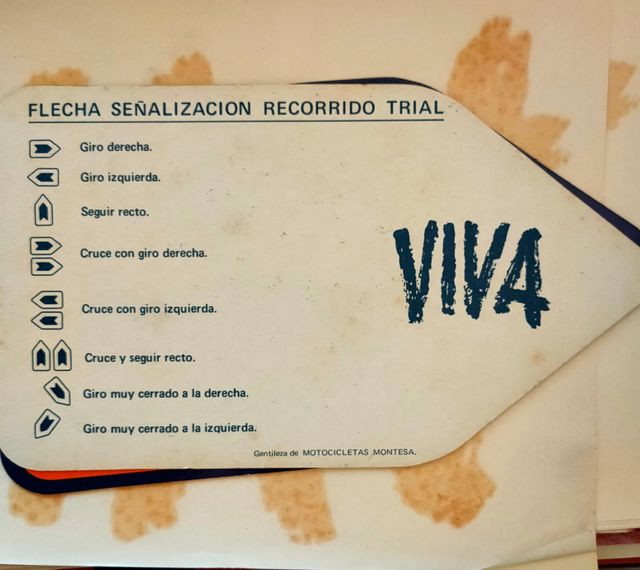 flecha señalización  recorrido trial montesa