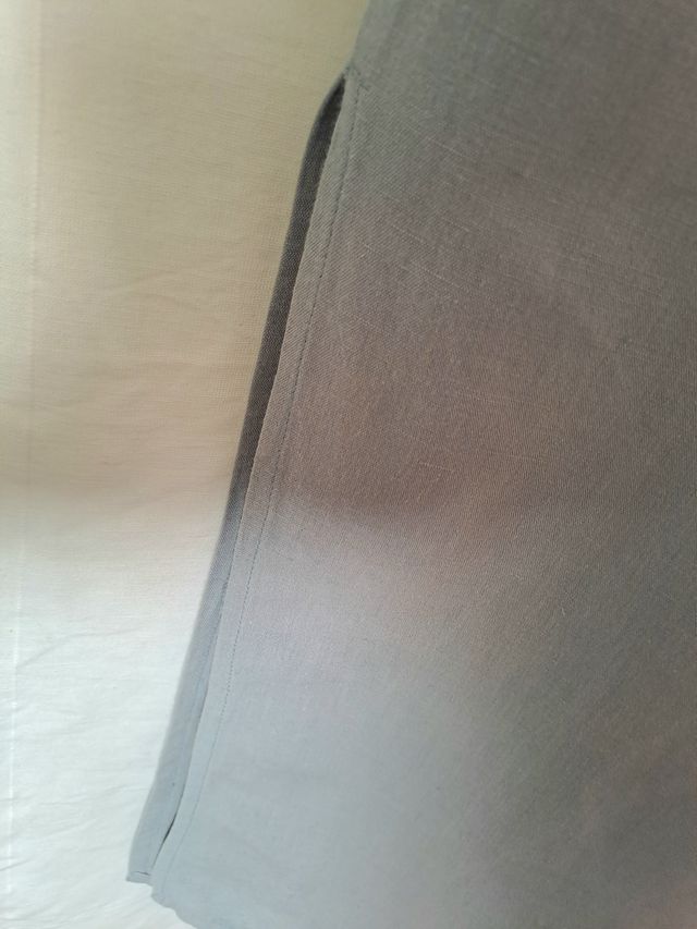 Vestido largo azul algodón