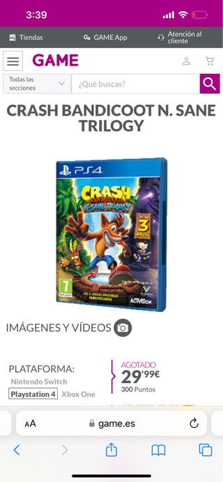 Crash Bandicoot N.Sane Trilogy PS4