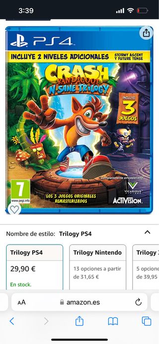 Crash Bandicoot N.Sane Trilogy PS4
