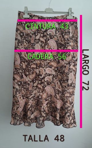 Falda estampada, midi