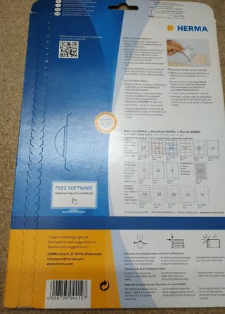 250 Etiquetas nominativas Herma 4412 A4 impresora
