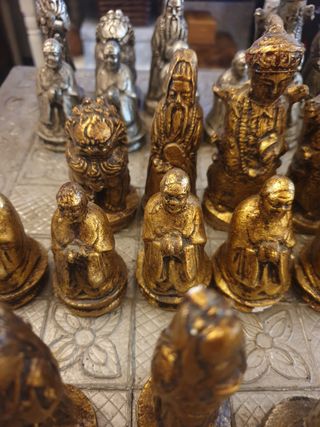 tablero y figuras ajedrez