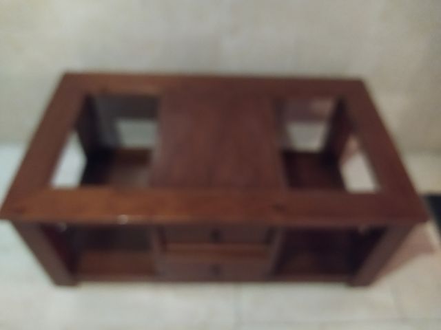 mesa de madera baja, grande,de centro 119x69x49cm